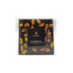 Quadrotto di cioccolato fondente 60% con pistacchi